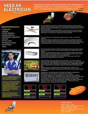Newsletter Design by MAS for Need An Electrician Pty Ltd | Design: #2003144