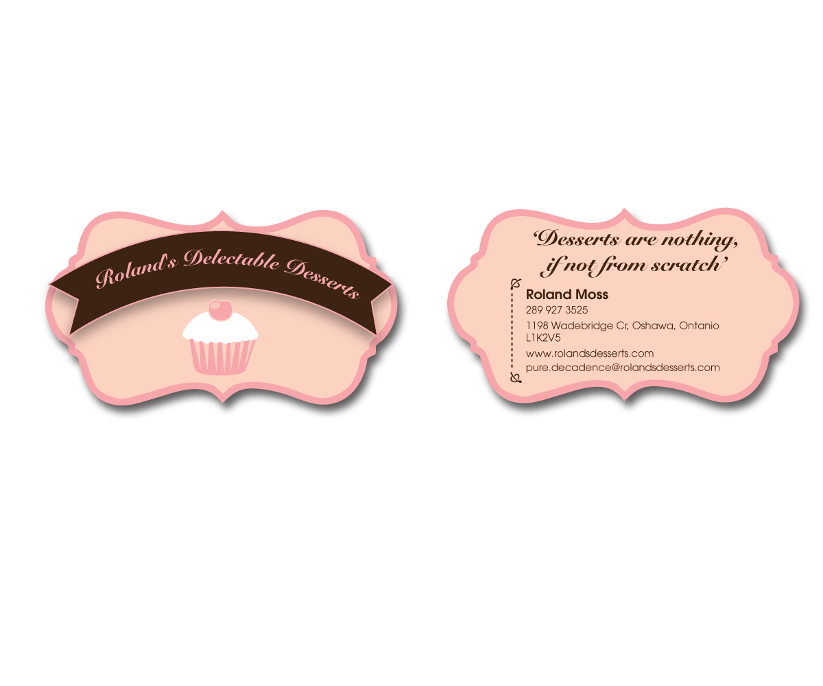 Business Card Design by Sares1402 for Roland's Delectable Desserts | Design #1958784