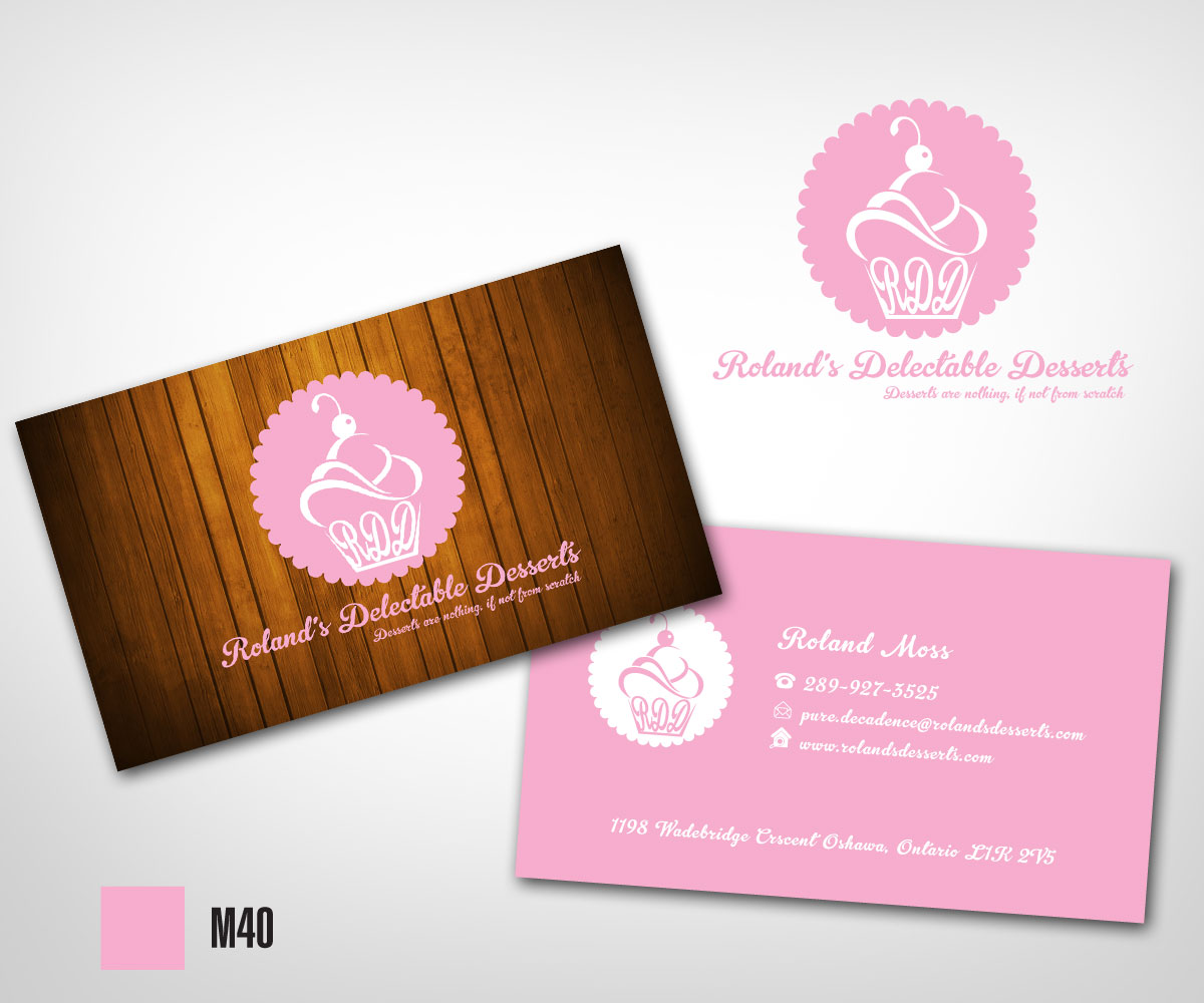 Business Card Design by Khoo for Roland's Delectable Desserts | Design #1954506