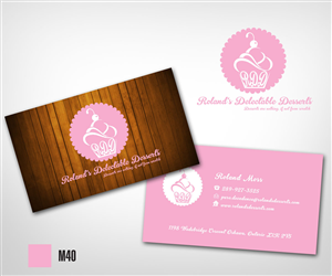 Diseño de Tarjeta de Presentación por Khoo para Roland's Delectable Desserts | Diseño: #1954506