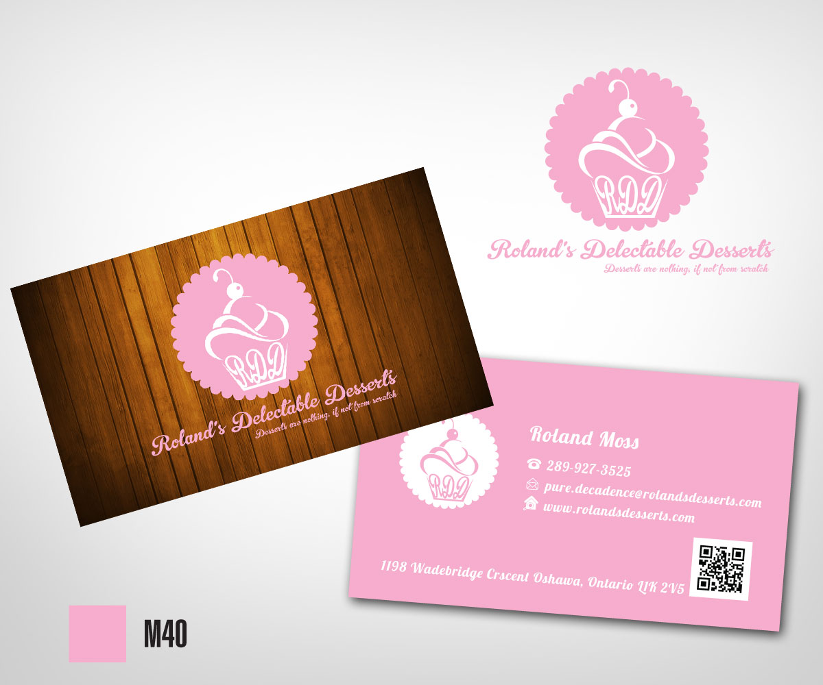 Business Card Design by Khoo for Roland's Delectable Desserts | Design #1978118