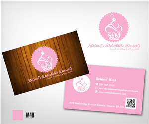 Diseño de Tarjeta de Presentación por Khoo para Roland's Delectable Desserts | Diseño: #1978118
