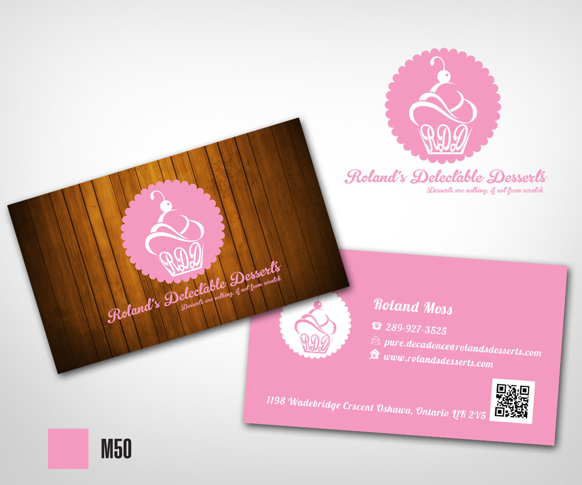 Business Card Design by Khoo for Roland's Delectable Desserts | Design #1978122