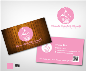 Diseño de Tarjeta de Presentación por Khoo para Roland's Delectable Desserts | Diseño: #1978122