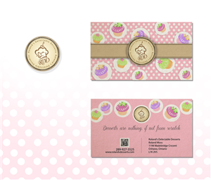 Diseño de Tarjeta de Presentación por BASSA para Roland's Delectable Desserts | Diseño: #1969296