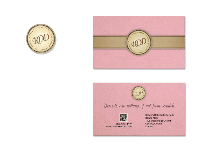 Business Card Design by BASSA for Roland's Delectable Desserts | Design #1973855