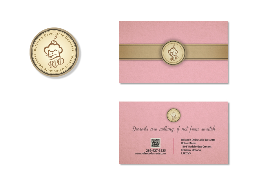 Diseño de Tarjeta de Presentación por BASSA para Roland's Delectable Desserts | Diseño #1989773