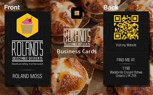 Design de Carte de Visite par M Graphics pour Roland's Delectable Desserts | Design #1980089