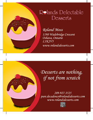 Design de Carte de Visite par Creative hub pour Roland's Delectable Desserts | Design #1976877