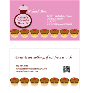 Diseño de Tarjeta de Presentación por Creative hub para Roland's Delectable Desserts | Diseño: #1979103
