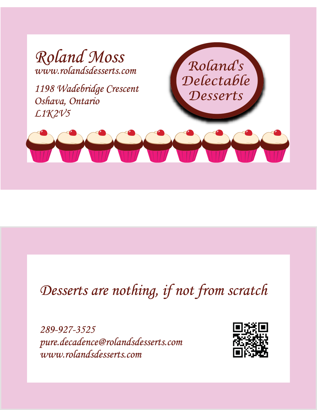 Business Card Design by Creative hub for Roland's Delectable Desserts | Design #1979361