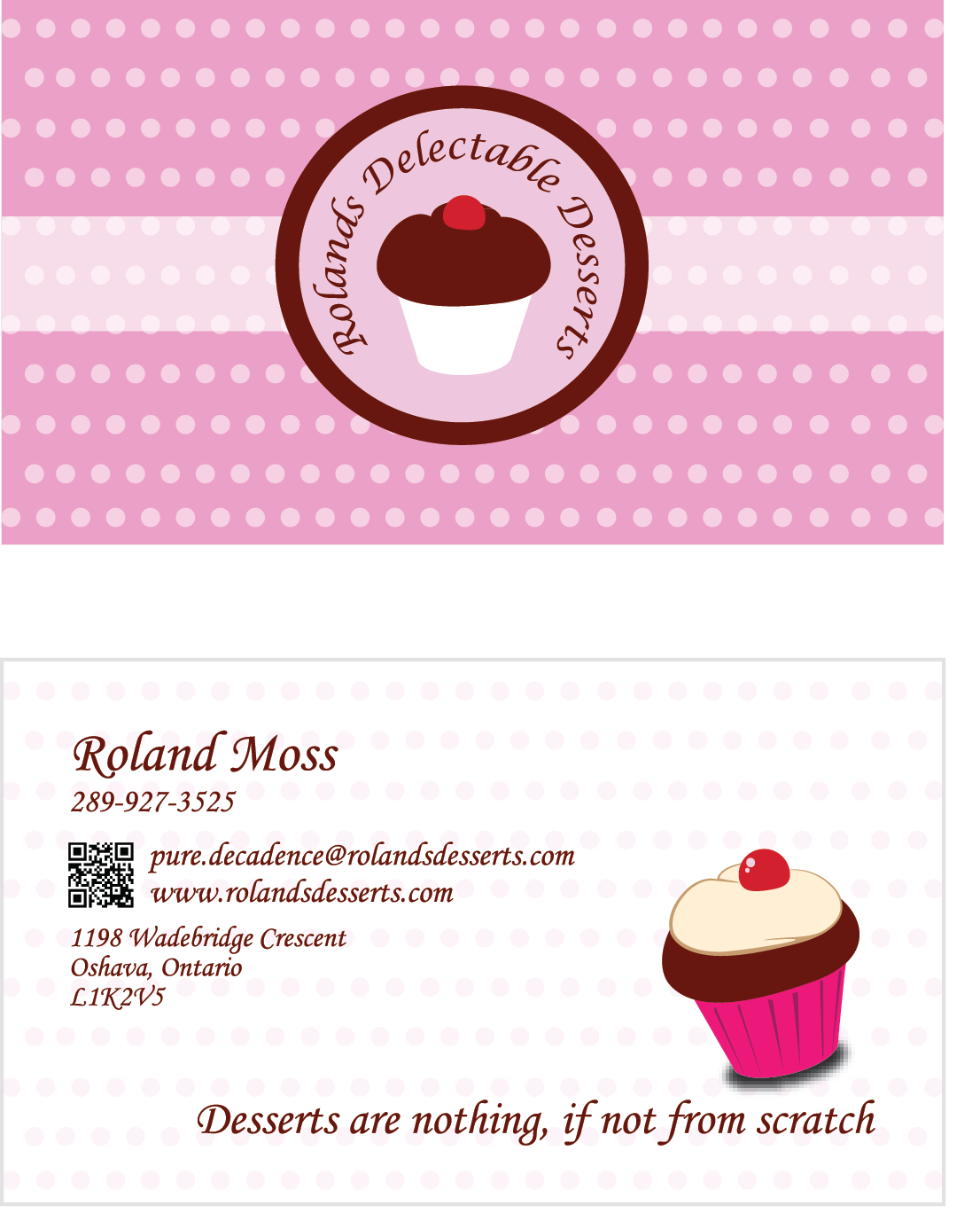Business Card Design by Creative hub for Roland's Delectable Desserts | Design #1985025