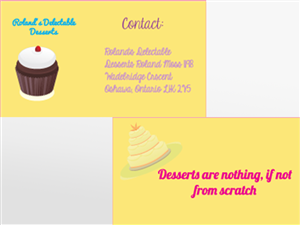 Design de Carte de Visite par ayush pour Roland's Delectable Desserts | Design #1940437