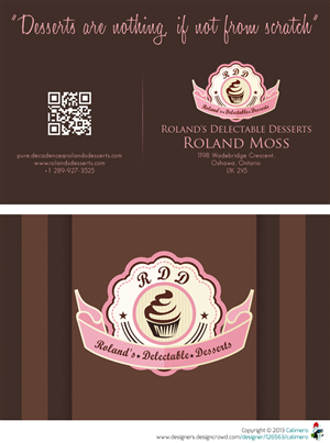 Roland's Delectable Desserts | Diseño de Tarjeta de Presentación por Messaoudi Wissem