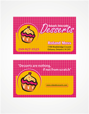 Diseño de Tarjeta de Presentación por Pratham Panchal para Roland's Delectable Desserts | Diseño: #1951009