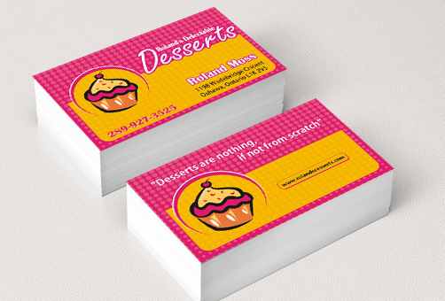 Business Card Design by Pratham Panchal for Roland's Delectable Desserts | Design #1951378