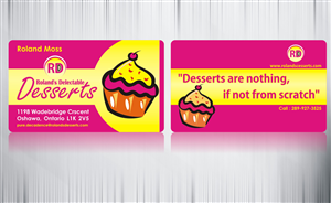Diseño de Tarjeta de Presentación por Pratham Panchal para Roland's Delectable Desserts | Diseño: #1955268