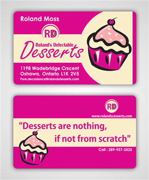 Design de Carte de Visite par Lalit Kumar pour Roland's Delectable Desserts | Design #1959802