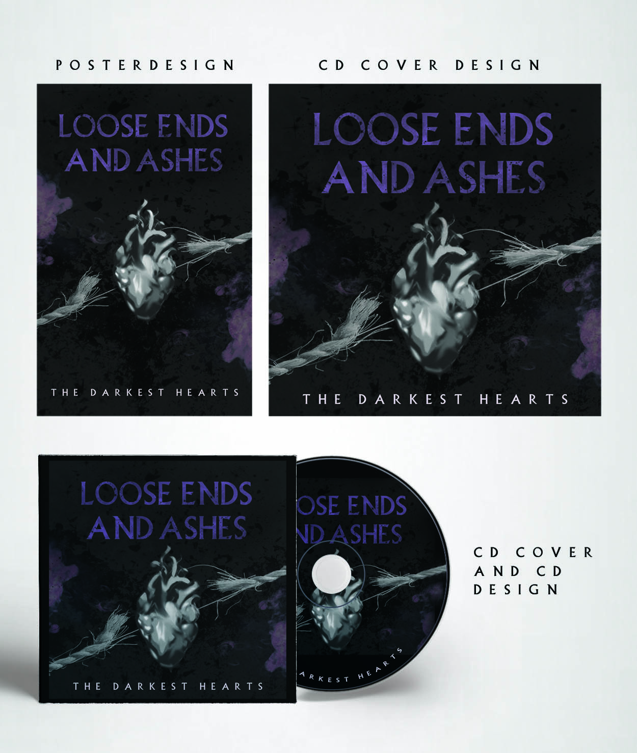 CD-Cover-Design von Jos für The Darkest Hearts | Design #10071796