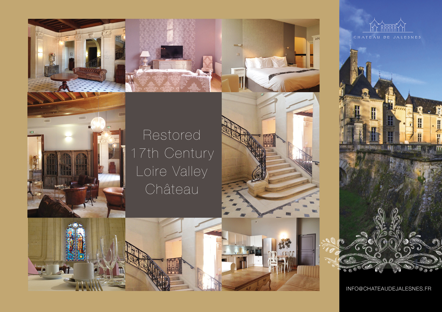 Brochure Design by INGA DESIGN for Chateau de Jalesnes  | Design #7898374