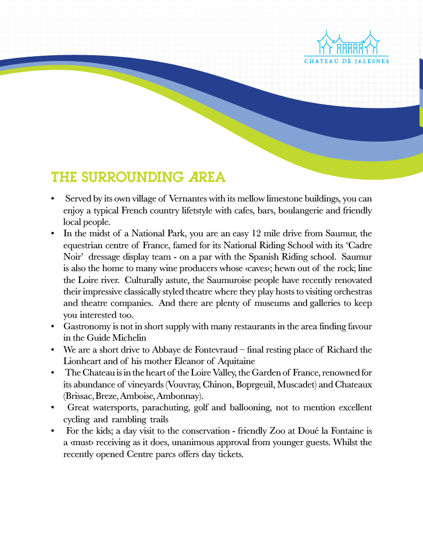 Brochure Design by Akhter Rasool for Chateau de Jalesnes  | Design #7926739