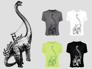 Indie rock artist needs Brontosaurus T shirt design