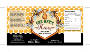 Cab-Bee's Honey - This is a project seeking an artist's design expertise for a Honey Label.  | Label Design by The Freelance Designer