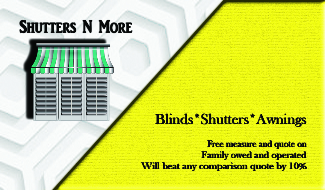 Logo Design by jill_mergendahl for Shutters N More | Design #7893102