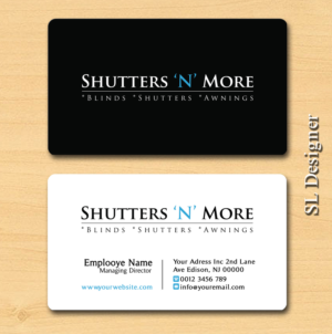 Logo Design by SL Designer for Shutters N More | Design: #8206522