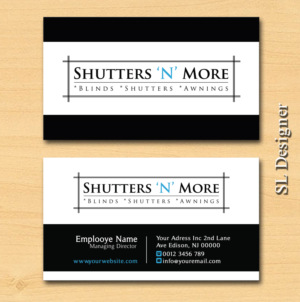Logo Design by SL Designer for Shutters N More | Design: #8206523