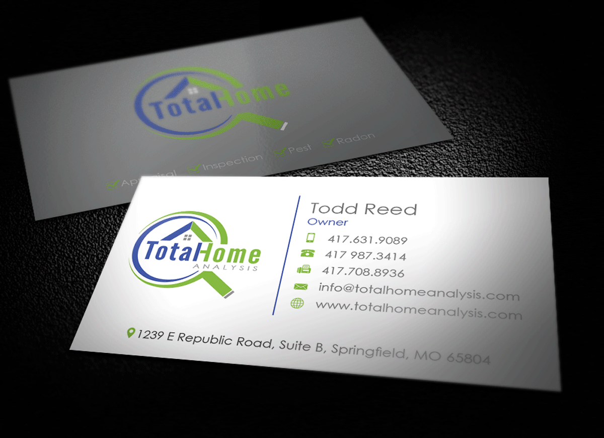 Business Card Design by Riz' for Total Home Analysis | Design #7933032