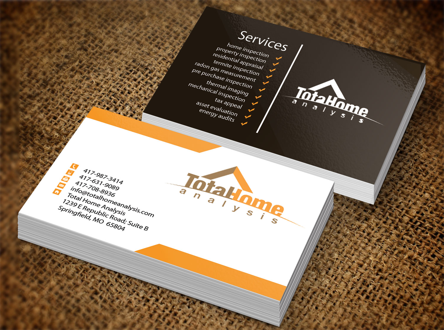 Business Card Design by Lanka Ama for Total Home Analysis | Design #7886167
