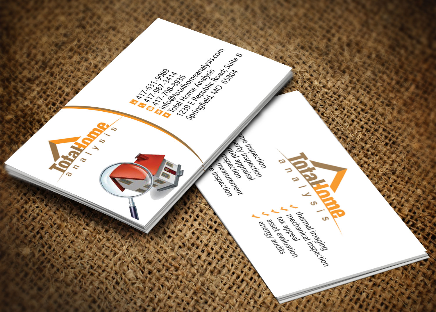 Business Card Design by Lanka Ama for Total Home Analysis | Design #7886171