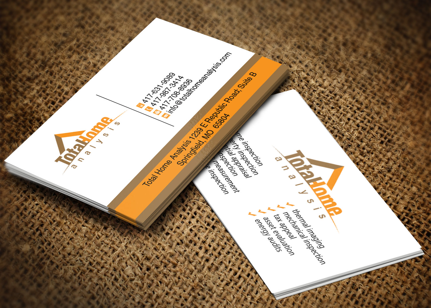 Business Card Design by Lanka Ama for Total Home Analysis | Design #7886172