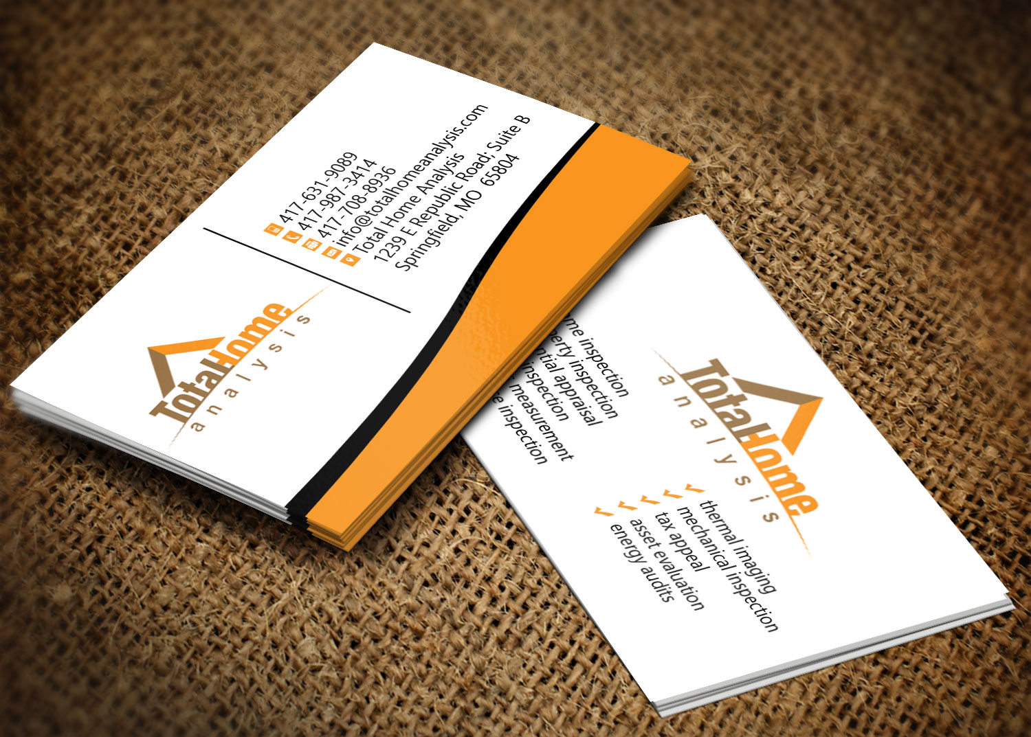 Business Card Design by Lanka Ama for Total Home Analysis | Design #7886174