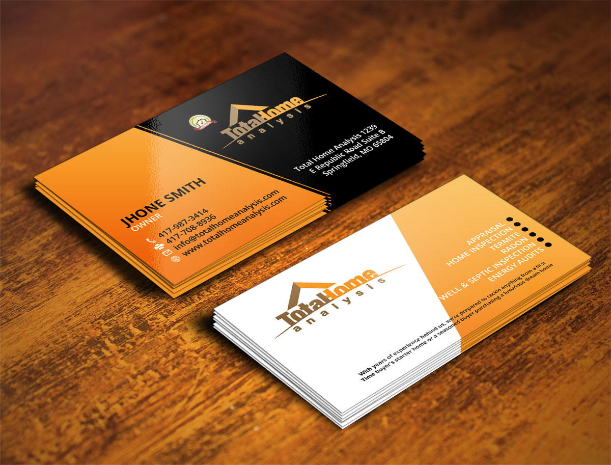 Business Card Design by Verified artistry for Total Home Analysis | Design #7891641
