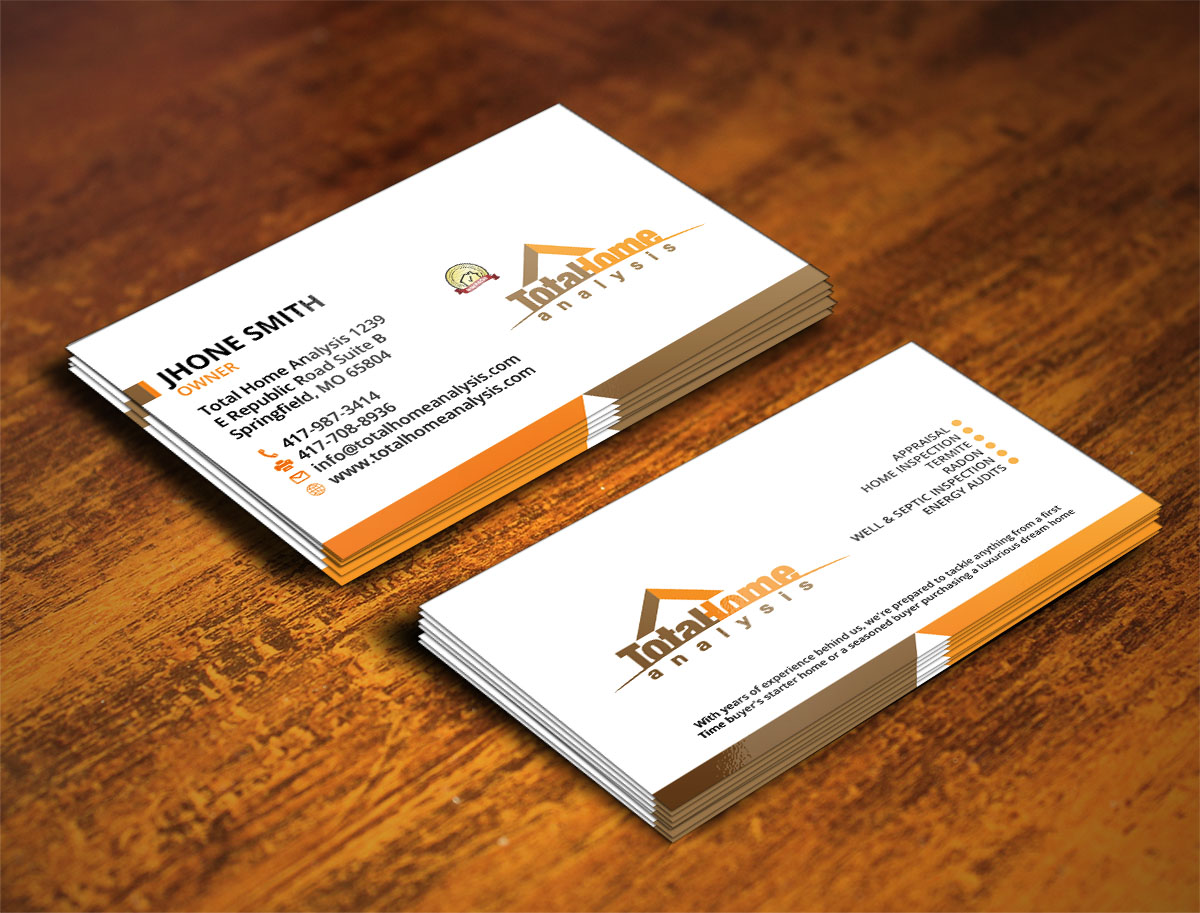 Business Card Design by Verified artistry for Total Home Analysis | Design #7891642