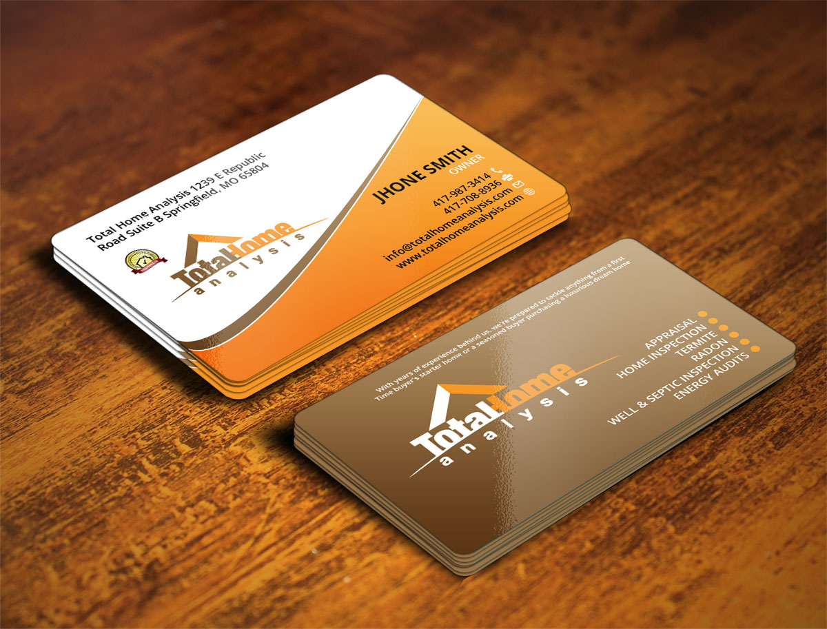 Business Card Design by Verified artistry for Total Home Analysis | Design #7891644