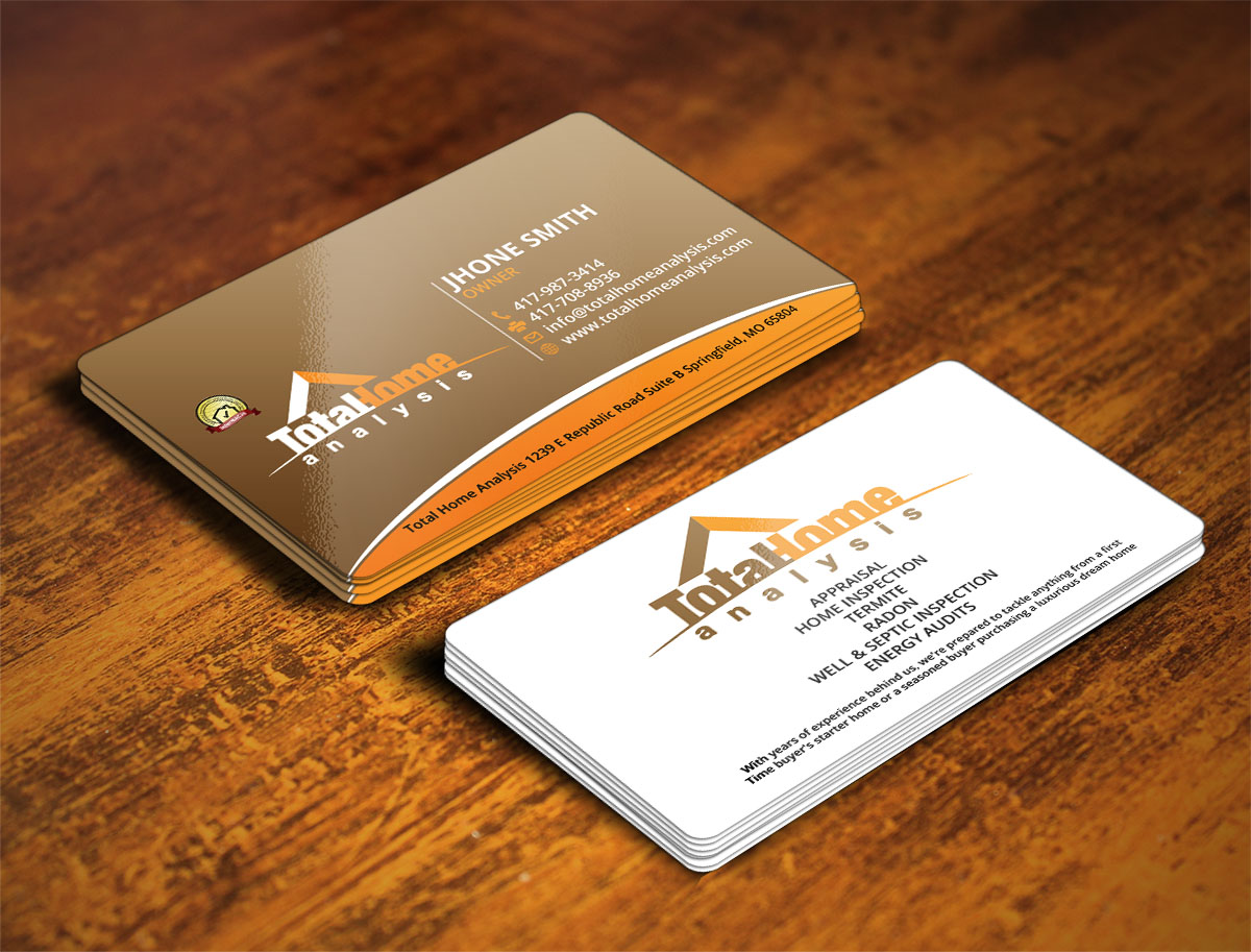 Business Card Design by Verified artistry for Total Home Analysis | Design #7891645
