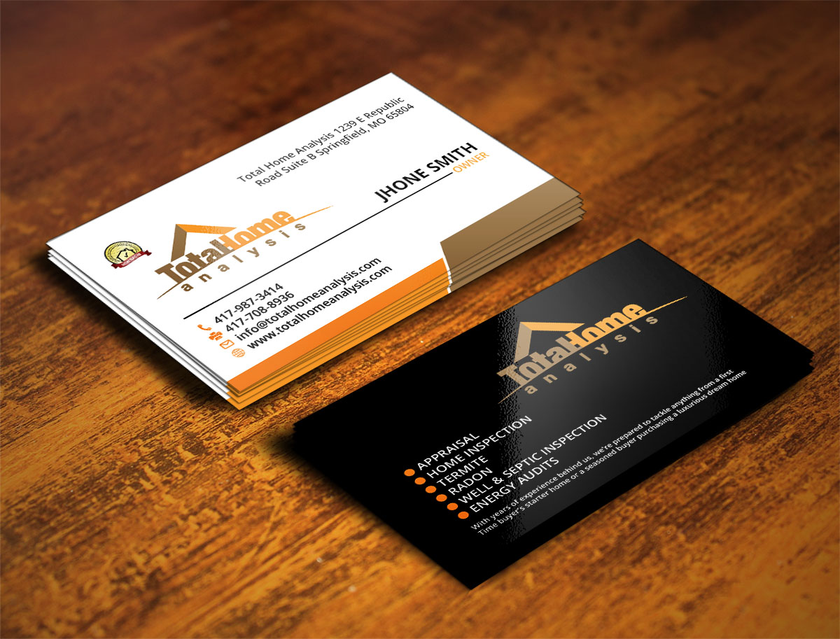 Business Card Design by Verified artistry for Total Home Analysis | Design #7891646