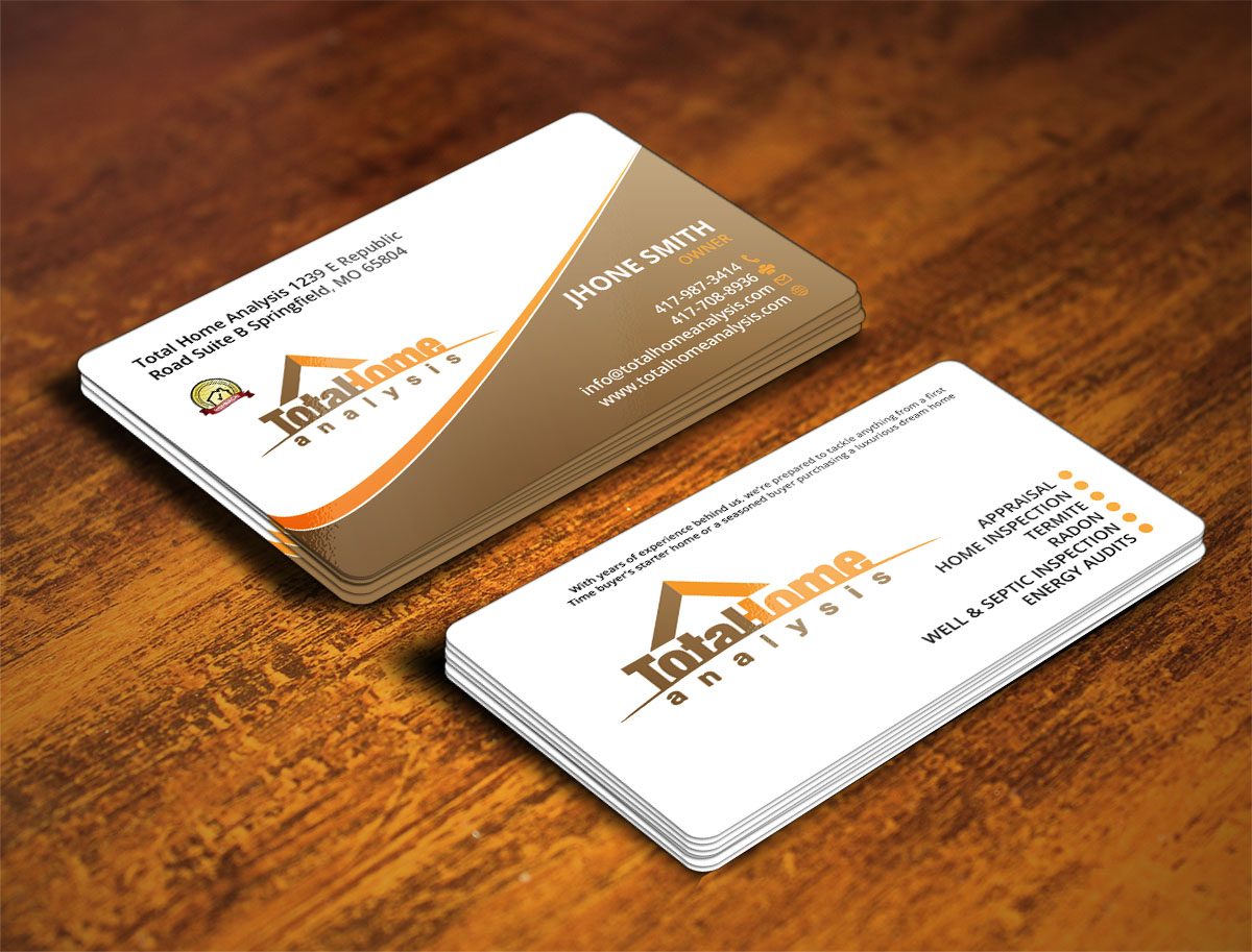 Business Card Design by Verified artistry for Total Home Analysis | Design #7891648