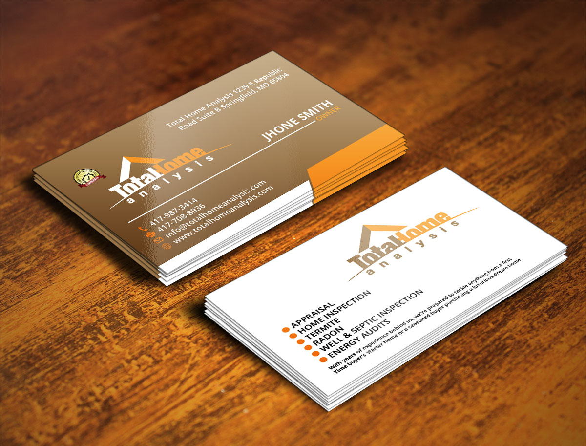 Business Card Design by Verified artistry for Total Home Analysis | Design #7891649