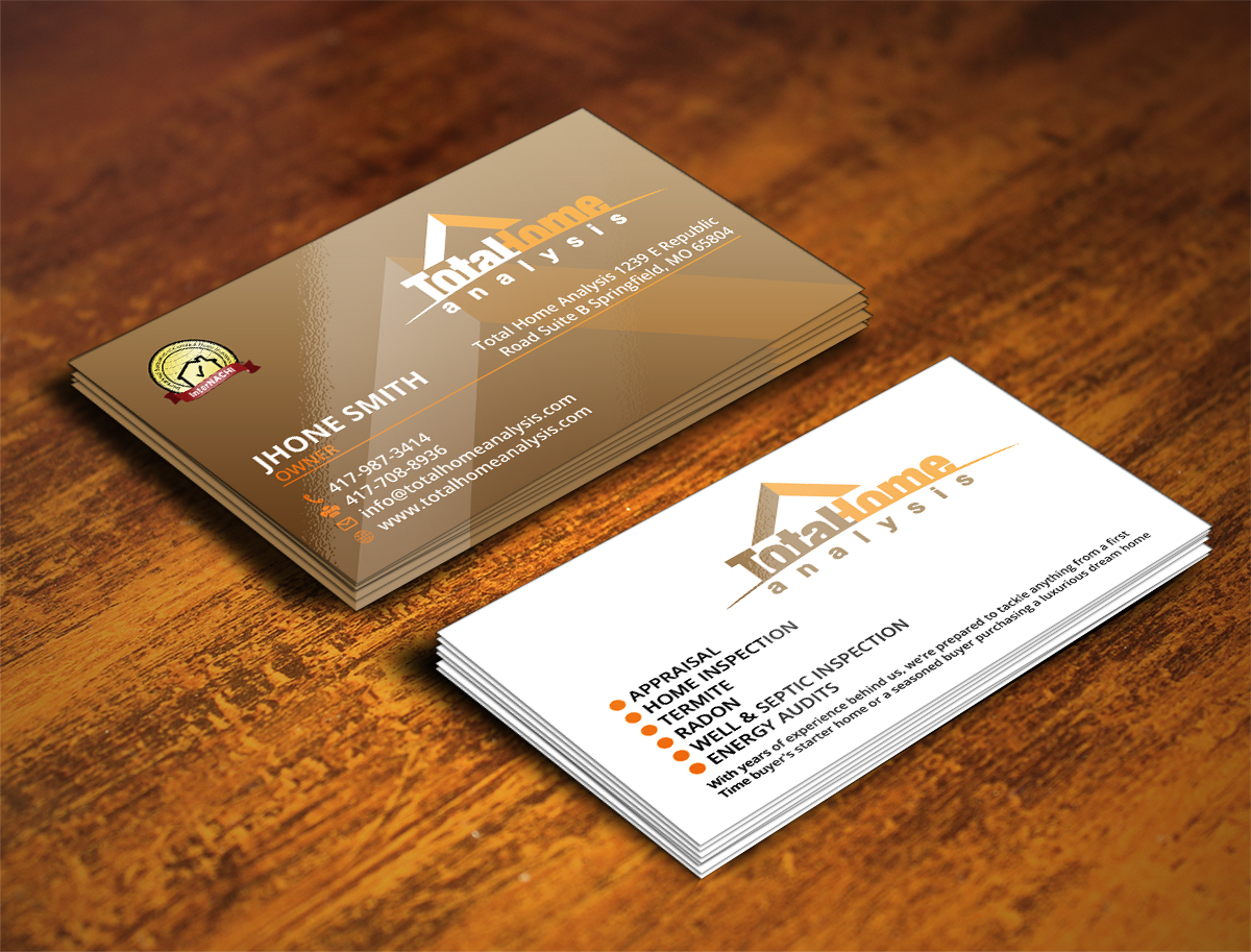Business Card Design by Verified artistry for Total Home Analysis | Design #7891652