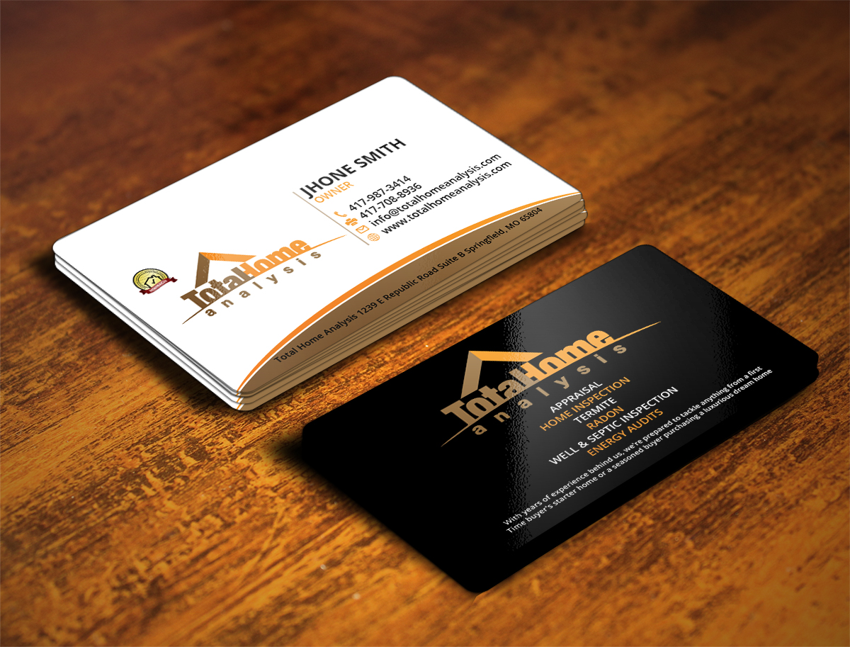 Business Card Design by Verified artistry for Total Home Analysis | Design #7891654