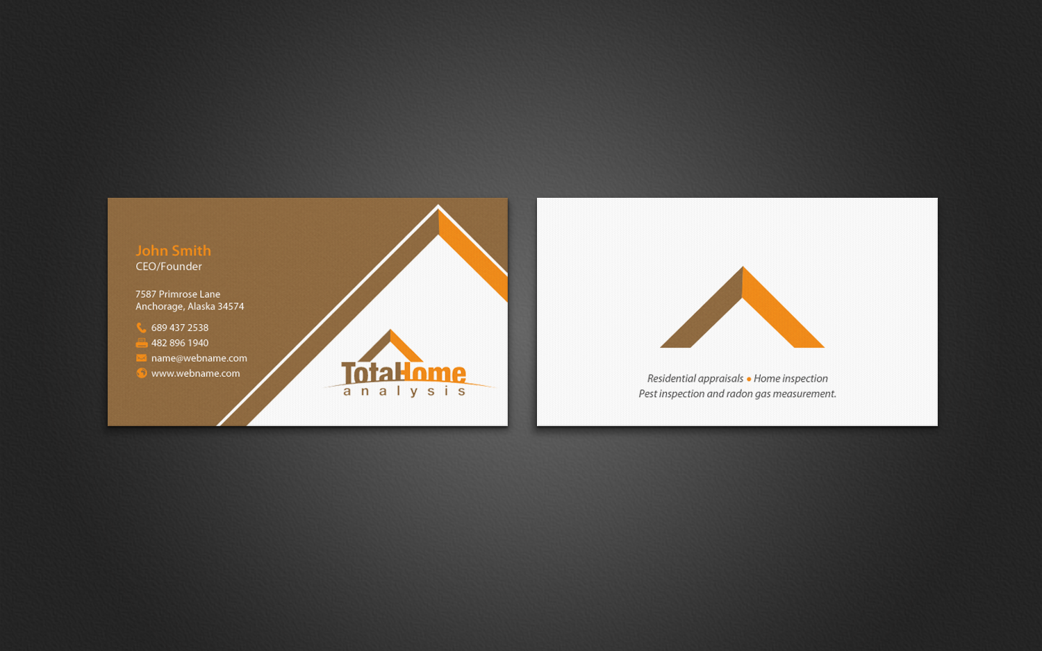 Business Card Design by chandrayaan.creative for Total Home Analysis | Design #7897356