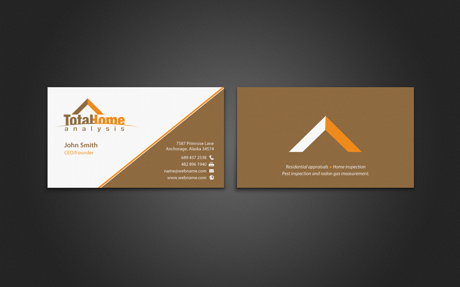 Business Card Design by chandrayaan.creative for Total Home Analysis | Design #7897379