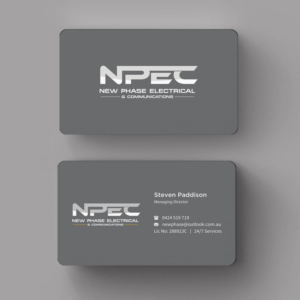 Business Card Design by INDIAN_Ashok for New Phase Electrical & Communications | Design: #8437490
