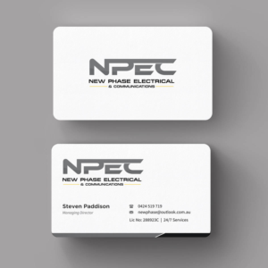 Business Card Design by INDIAN_Ashok for New Phase Electrical & Communications | Design: #8437499