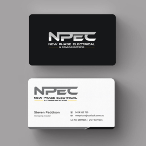 Business Card Design by INDIAN_Ashok for New Phase Electrical & Communications | Design: #8437503