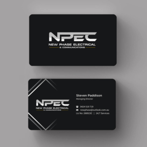 Business Card Design by INDIAN_Ashok for New Phase Electrical & Communications | Design: #8437508